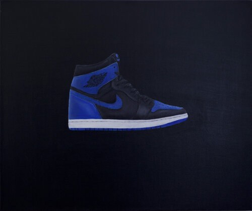 Air Jordan 1 'Royal Blue' Oil on Canas di Aylin Kilig, Pittura in vendita su Singulart