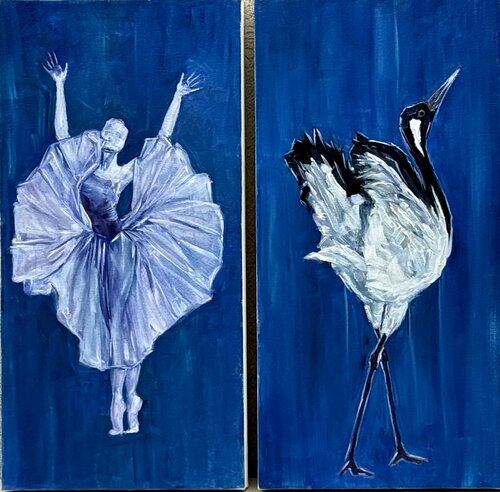 Echo of Wings par Leen Fine Art, Peinture en vente sur Singulart