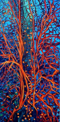 Coral Constellation di Leen Fine Art, Pittura in vendita su Singulart