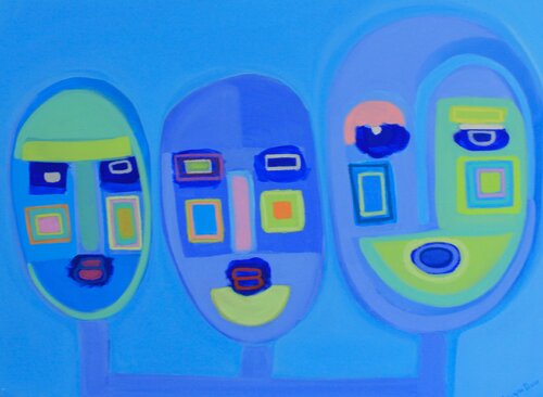 Liens masqués van Luigina Rizzo, Schilderij te koop op Singulart