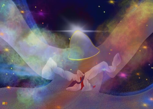 Cosmic Nexus 1 : Prayer Dance White (SOLD OUT) van Marie Nara, Digitaal te koop op Singulart
