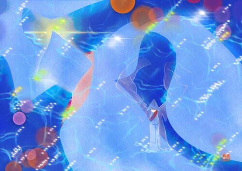 Cosmic Nexus 2 : Prayer Dance Blue (SOLD OUT) van Marie Nara, Digitaal te koop op Singulart