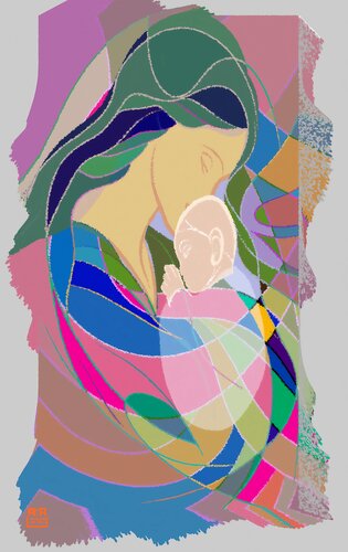 Madonna 1-2 : MarieNara_Madone_2301200_2155 von Marie Nara, Digital kaufen auf Singulart