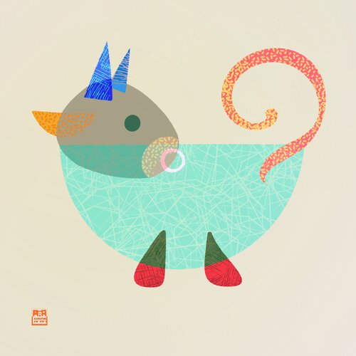 Zodiac Guardians 2 : Korean Zodiac_Cow_010 by Marie Nara, Digital for Sale on Singulart