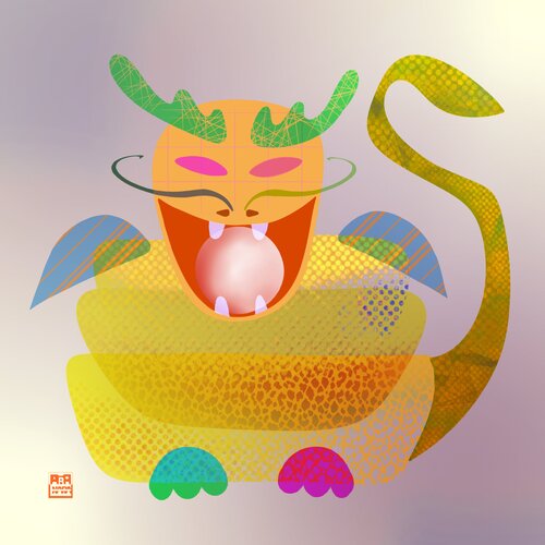 Zodiac Guardians 5 : Korean Zodiac_Dragon_010 by Marie Nara, 디지털 for Sale on Singulart