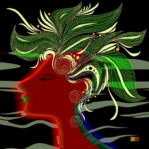 Portraits Invisibles 2-2 : source de la vie by Marie Nara, Digital for Sale on Singulart