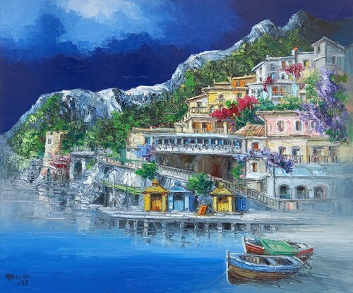 Positano von Antonio Di Viccaro, Malerei kaufen auf Singulart