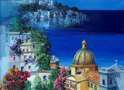 Positano von Antonio Di Viccaro, Malerei kaufen auf Singulart