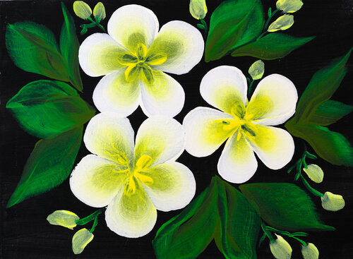 White Frangipani van Thao Nguyen, Schilderij te koop op Singulart