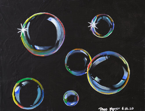 Bubbles van Thao Nguyen, Schilderij te koop op Singulart