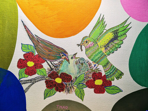 A Small Family van Thao Nguyen, Schilderij te koop op Singulart