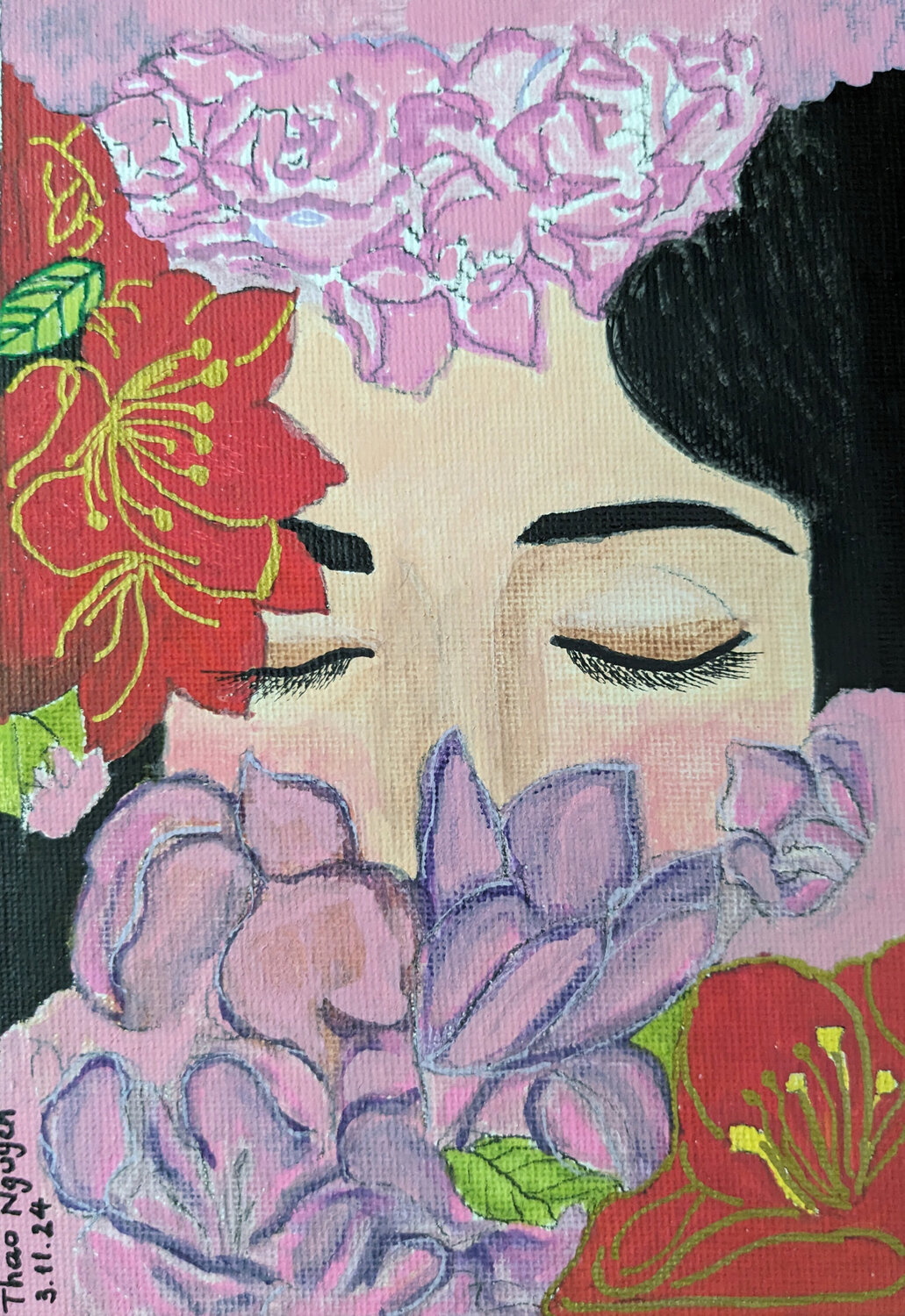 A lady with flowers Thao Nguyen