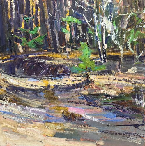 Piece of forest by Yuliia Klishyna, Painting for Sale on Singulart