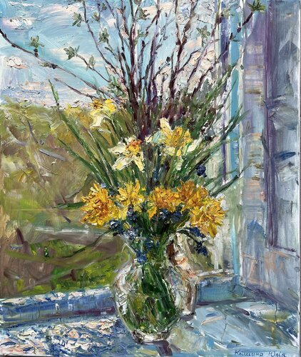 Spring bouquet by Yuliia Klishyna, Painting for Sale on Singulart