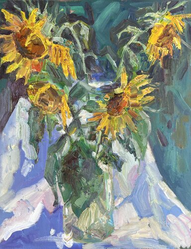 Sunflowers van Yuliia Klishyna, Schilderij te koop op Singulart