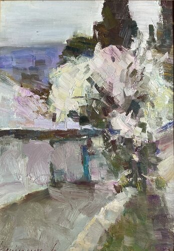 Quiet Street. di Yuliia Klishyna, Pittura in vendita su Singulart