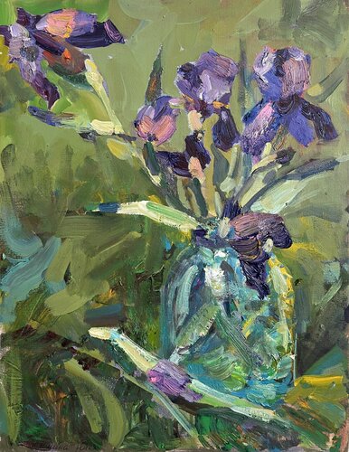 Moms Irises von Yuliia Klishyna, Malerei kaufen auf Singulart