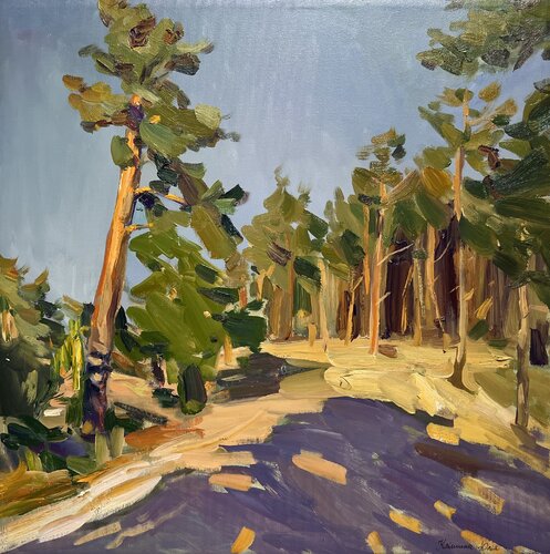 Evening In The Forest von Yuliia Klishyna, Malerei kaufen auf Singulart