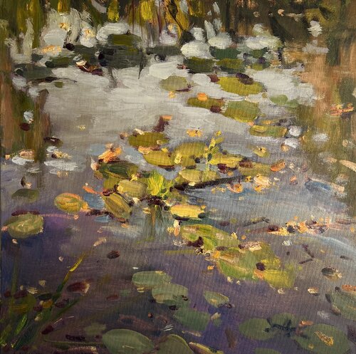 Autumn Water Lilies by Yuliia Klishyna, Painting for Sale on Singulart