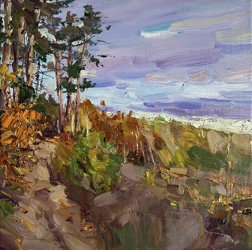 Autumn Forest di Yuliia Klishyna, Pittura in vendita su Singulart