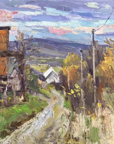 View From The Mountain di Yuliia Klishyna, Pittura in vendita su Singulart
