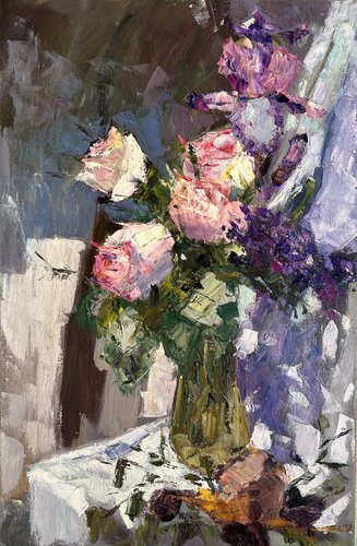 Beauty Of Roses von Yuliia Klishyna, Malerei kaufen auf Singulart