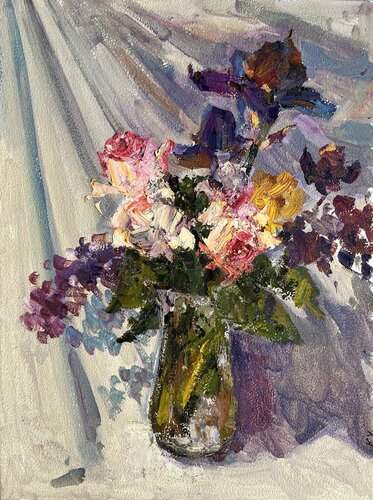 Beaty Of Summers Flowers van Yuliia Klishyna, Schilderij te koop op Singulart