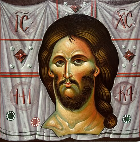 Portrait of Jesus Christ. von Yuliia Klishyna, Malerei kaufen auf Singulart