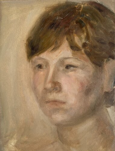 Portrait of an Unknown.3. by Yuliia Klishyna, Painting for Sale on Singulart