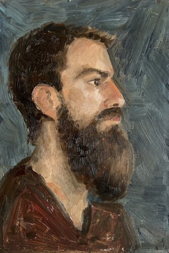 Portrait of an Unknown.6. von Yuliia Klishyna, Malerei kaufen auf Singulart