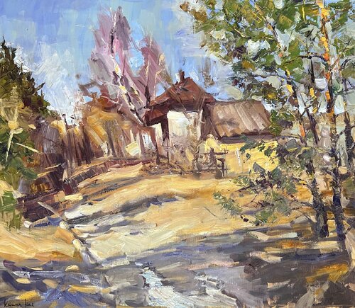 Small Village van Yuliia Klishyna, Schilderij te koop op Singulart