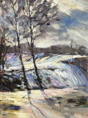 Sunny Winter di Yuliia Klishyna, Pittura in vendita su Singulart