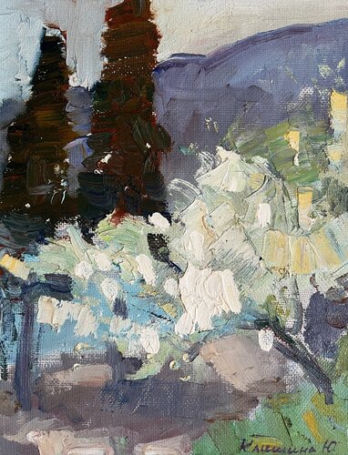The Tenderness Of Spring Blossoms. di Yuliia Klishyna, Pittura in vendita su Singulart