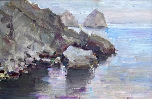 Rocks by Yuliia Klishyna, Painting for Sale on Singulart