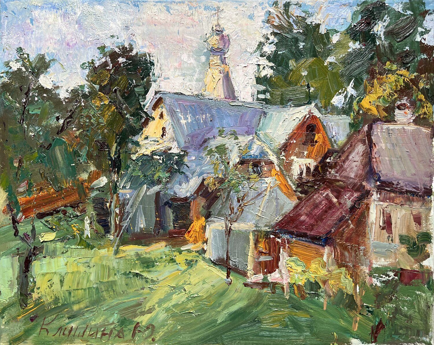 Monastery of Saint Panteleimon. Yuliia Klishyna Originalgemälde zu verkaufen
