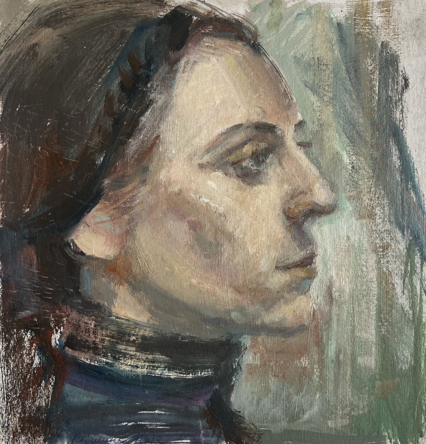 Portrait of an Unknown.4. Yuliia Klishyna Originalgemälde zu verkaufen