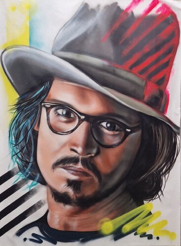 Johnny Depp de Tim Müller, Pintura a la venta en Singulart