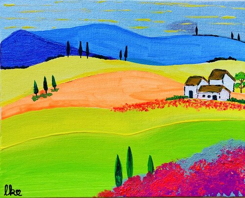 „Colorful Tuscany“ von Laura Isabel Koch, Malerei kaufen auf Singulart