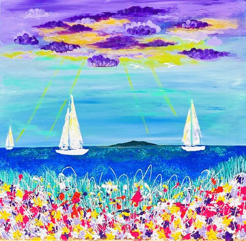 „Suncrash & Seaside“ von Laura Isabel Koch, Malerei kaufen auf Singulart