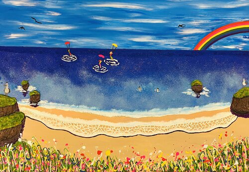 „Ein Tag am Meer“ von Laura Isabel Koch, Malerei kaufen auf Singulart
