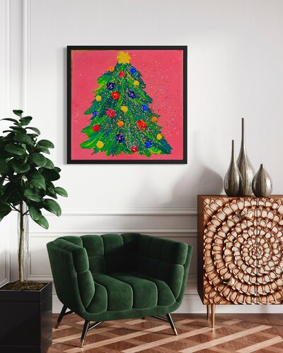 „Colorful Tree- Pink Glow“ von Laura Isabel Koch, Malerei kaufen auf Singulart