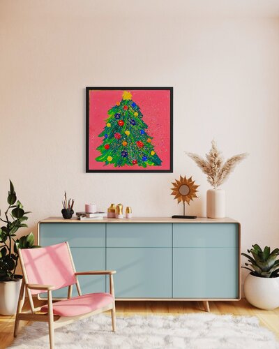„Colorful Tree- Rosé Glow“ von Laura Isabel Koch, Malerei kaufen auf Singulart
