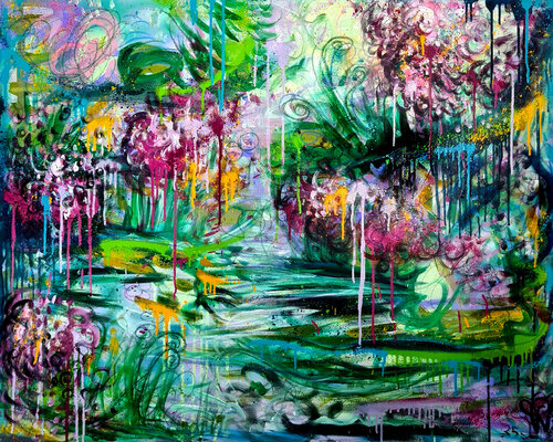 Echoes of the Wild Within - Peinture Abstraite Colorée Expressionniste von Priscilla Vettese, Malerei kaufen auf Singulart