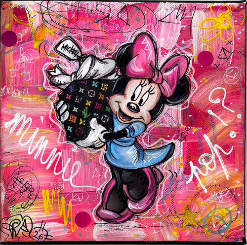 Minnie Pop Art Luxe Tableau Street Art Moderne Unique by Priscilla Vettese, Painting for Sale on Singulart