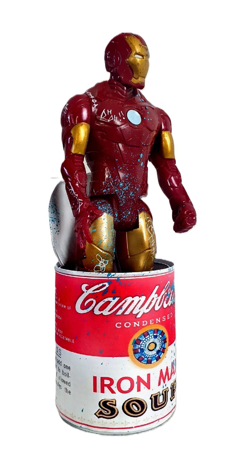 Iron Man Soup Sculpture Pop Art Soupe Campbell Statue Graffiti Priscilla Vettese Andere Medien zu verkaufen