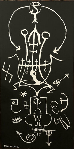 "Summoning Spirit" van Fred Phillips a.k.a Parhelion, Schilderij te koop op Singulart