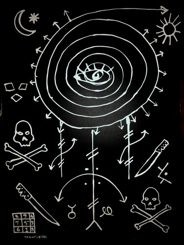"Conjuring the Spirit Vision" von Fred Phillips a.k.a Parhelion, Malerei kaufen auf Singulart