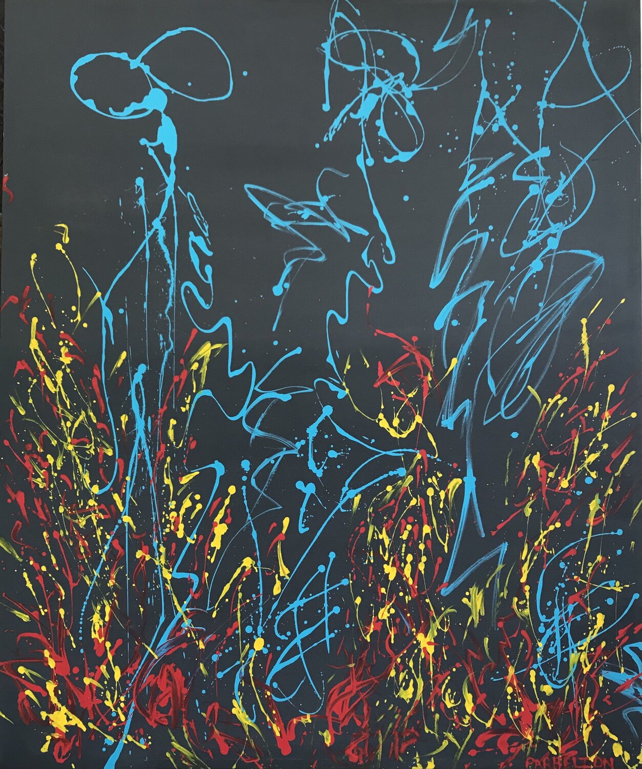 “And When I Breathed My Breath Was Lightning” Fred Phillips a.k.a Parhelion Originalgemälde zu verkaufen