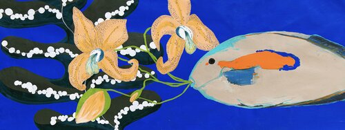 Acanthurus olivaceus playground van MARA BONOFIGLIO, Schilderij te koop op Singulart