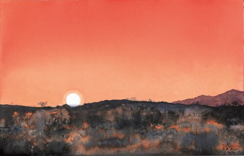 ROTHKO BIG COUNTRY FIRE von Stephen Alpe, Malerei kaufen auf Singulart